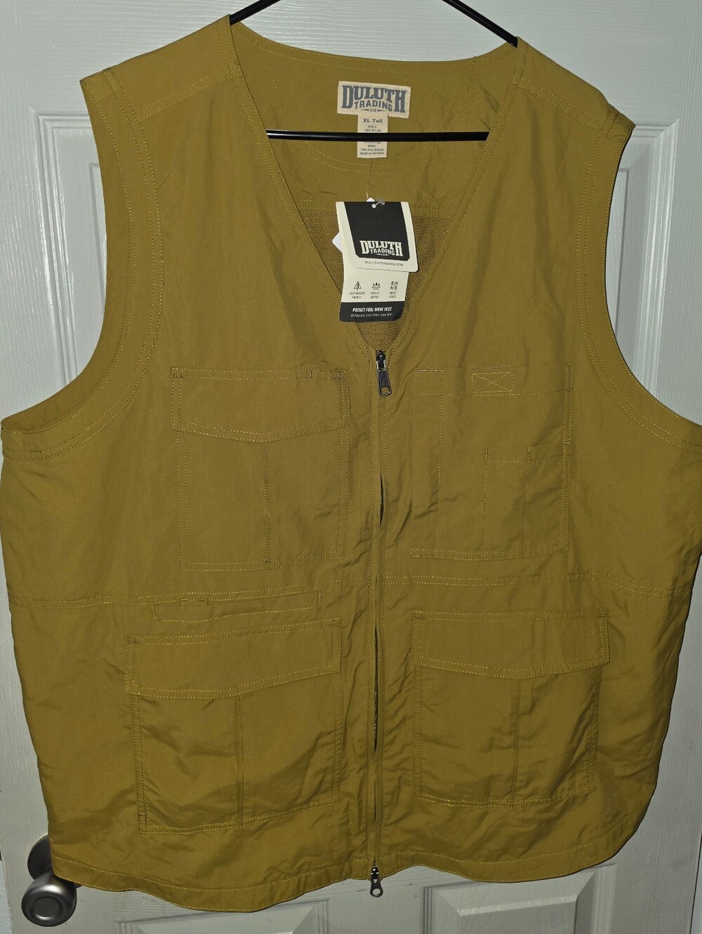 NWT Duluth Lightweight Pocket Fool Work Vest Water Repelant Men's XLT XL Tall